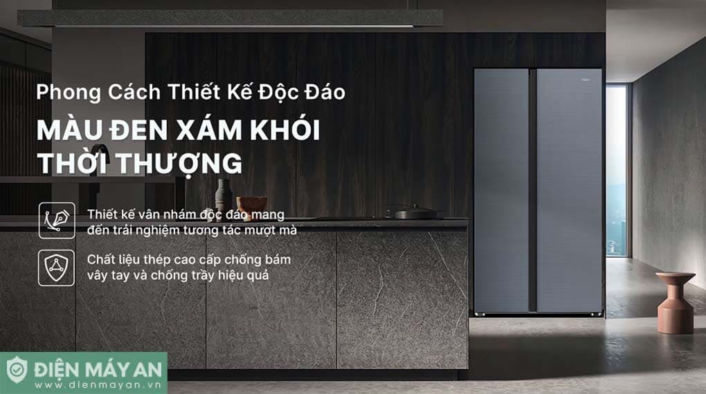 Tủ lạnh Aqua Inverter 569 lít Side By Side AQR-S633XA(SL)