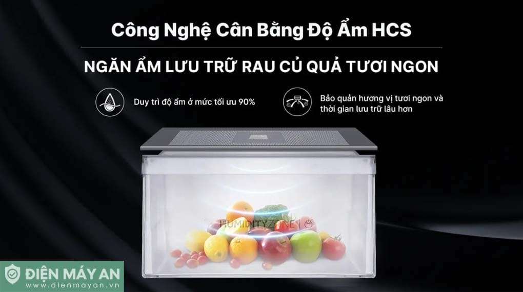 Tủ lạnh Aqua Inverter 646 lít Side By Side AQR-S682XA(BL)