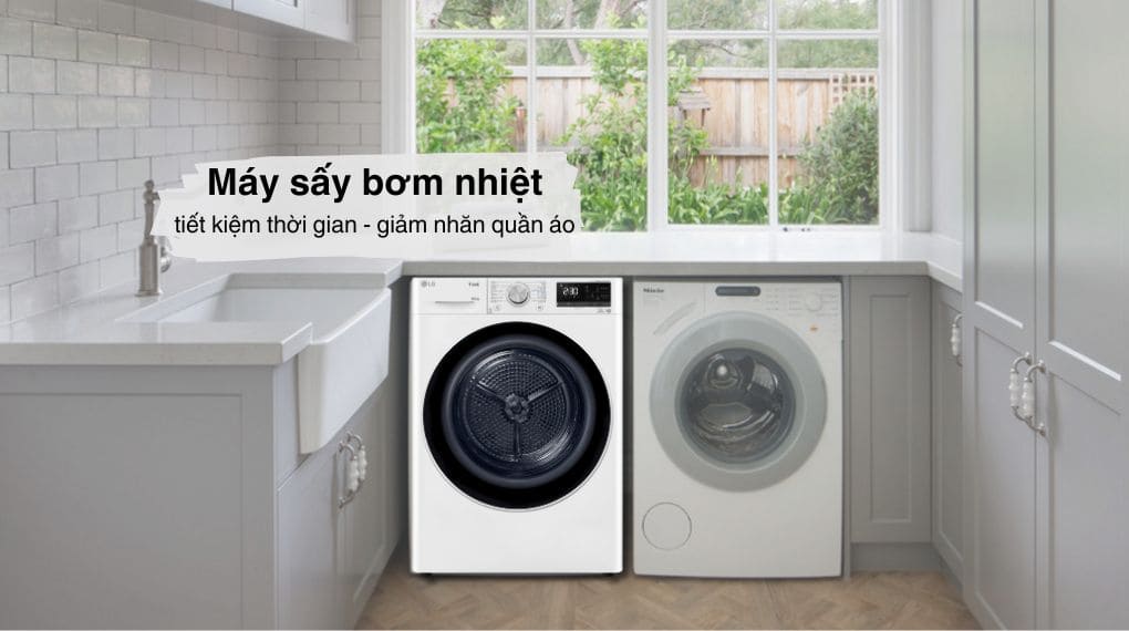 Máy sấy bơm nhiệt LG 10.5 kg DVHP50W