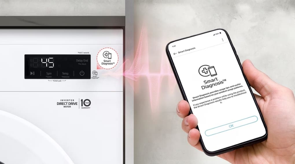 Máy giặt LG Inverter 9 kg FB1209S6W