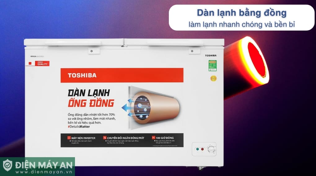 Tủ đông Toshiba Inverter 362 lít GR-RC470CM-PMV(01)
