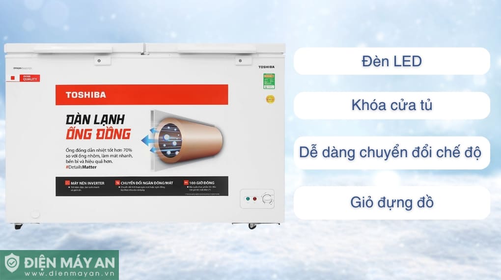 Tủ đông Toshiba Inverter 362 lít GR-RC470CM-PMV(01)