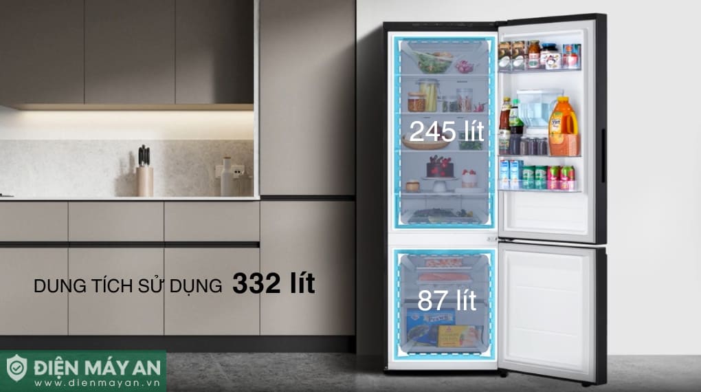Tủ lạnh LG Inverter 332 lít LBD33BLMA