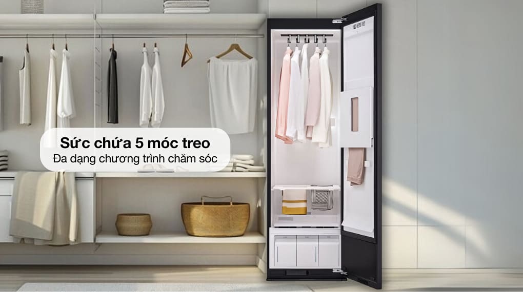Tủ chăm sóc quần áo thông minh LG Styler Inverter 5 móc SC5MBR80H