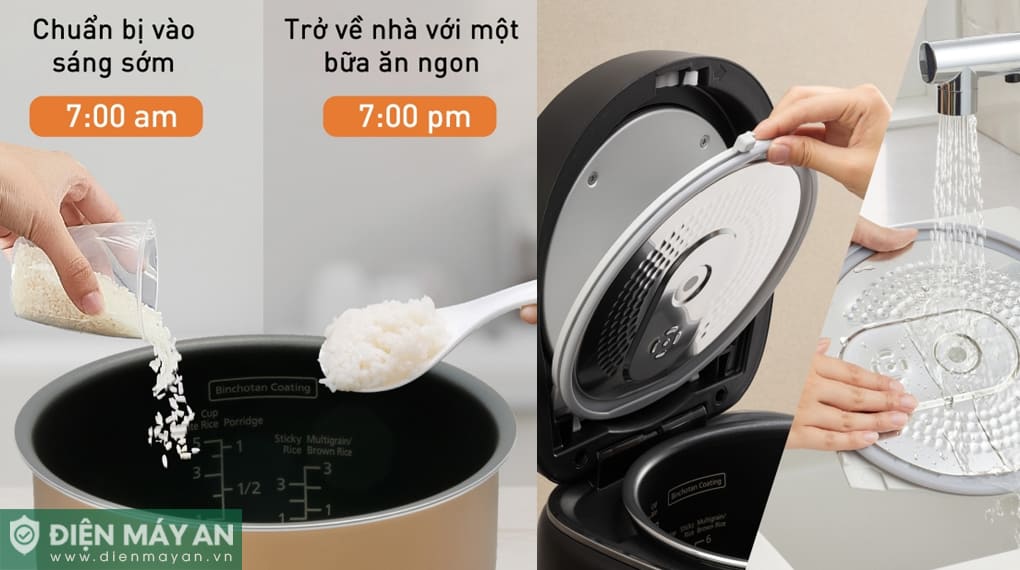 Nồi cơm điện tử 1.0L Panasonic SR-DM104KRA