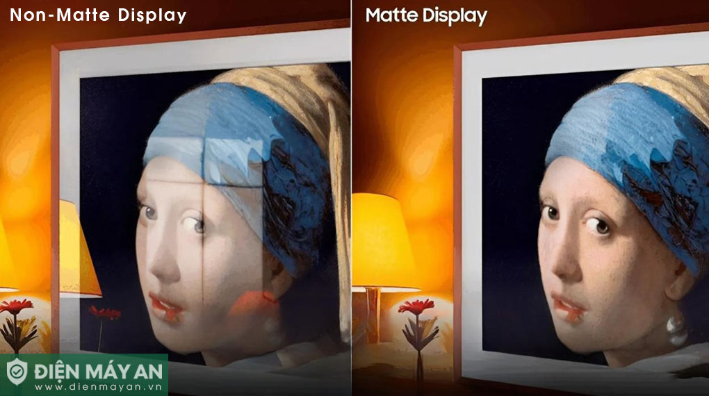 Công nghệ Matte Display với tấm nền chống phản sáng, ngăn ngừa hiện tượng lóa màn hình trên tivi 75 inch QA75LS03D