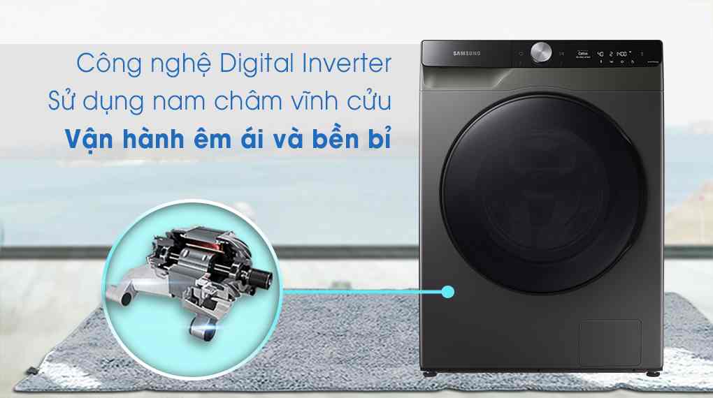 Máy Giặt Sấy Samsung AI Inverter 11kg Sấy 7kg WD11T734DBX/SV