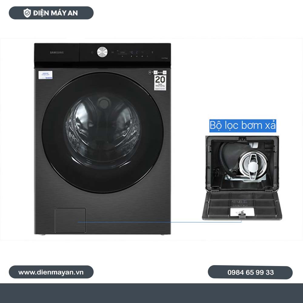 Máy Giặt Sấy Samsung Bespoke AI Inverter Giặt 21 Kg - Sấy 12 Kg WD21B6400KV/SV, Giá Tốt