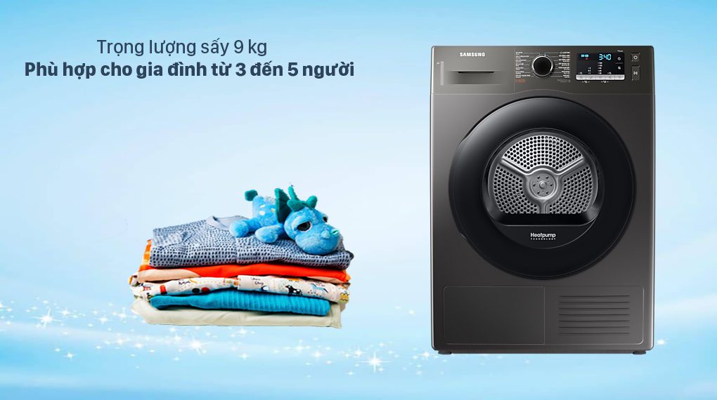 Máy Sấy Bơm Nhiệt Samsung 9kg DV90TA240AX/SV