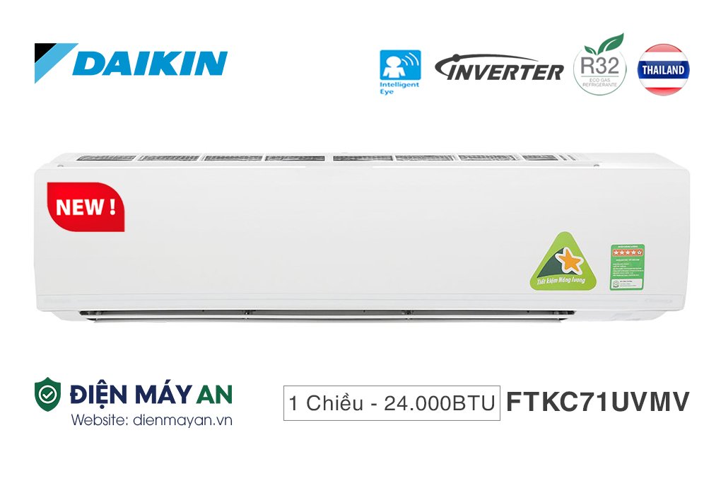 Điều Hòa Daikin Inverter 24000 BTU 1 Chiều FTKC71UVMV