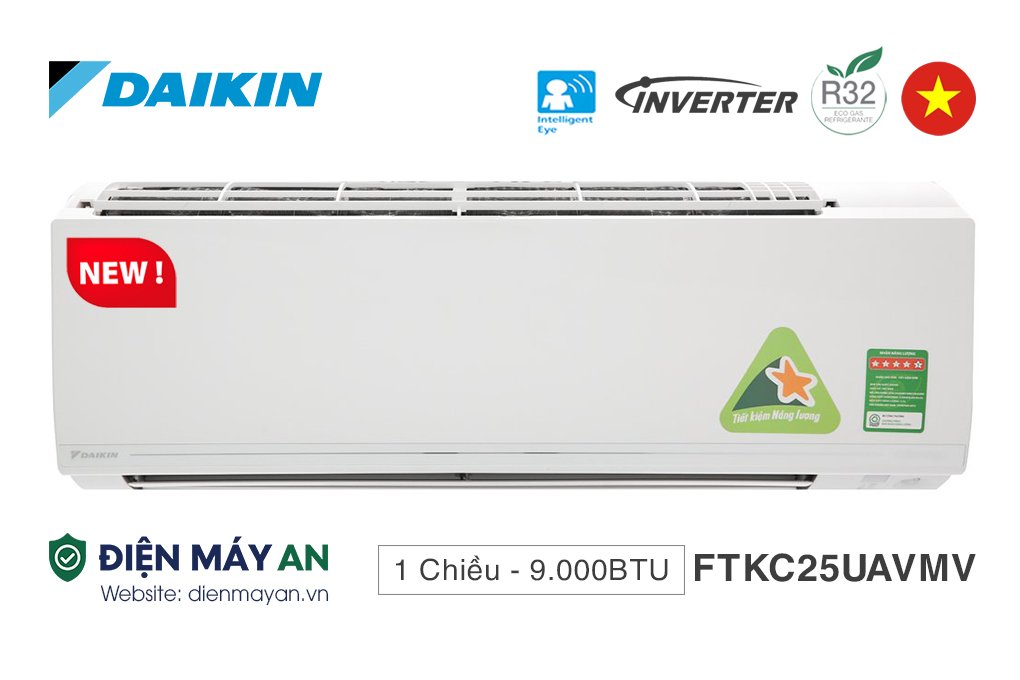 Điều Hòa Daikin Inverter 9000 BTU 1 Chiều FTKC25UAVMV