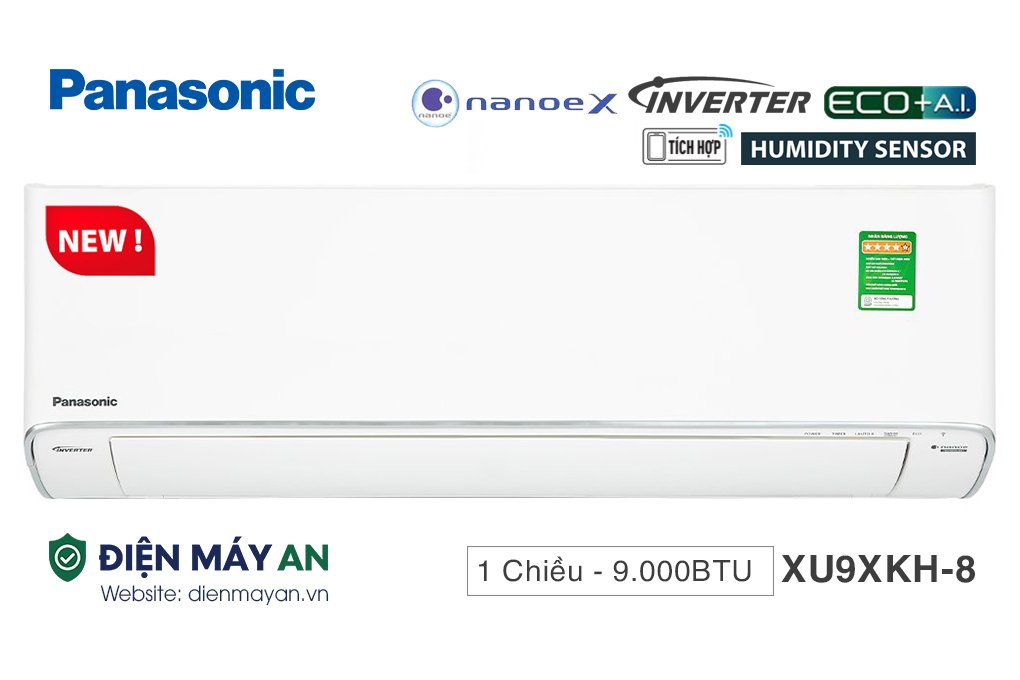 Điều Hòa Panasonic 9000BTU 1 Chiều Inverter Cao Cấp XU9XKH-8