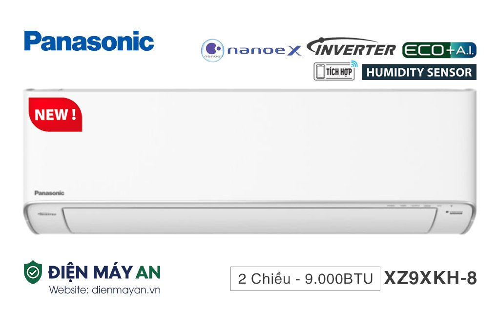 Điều Hòa Panasonic 9000BTU 2 Chiều Inverter Cao Cấp XZ9XKH-8