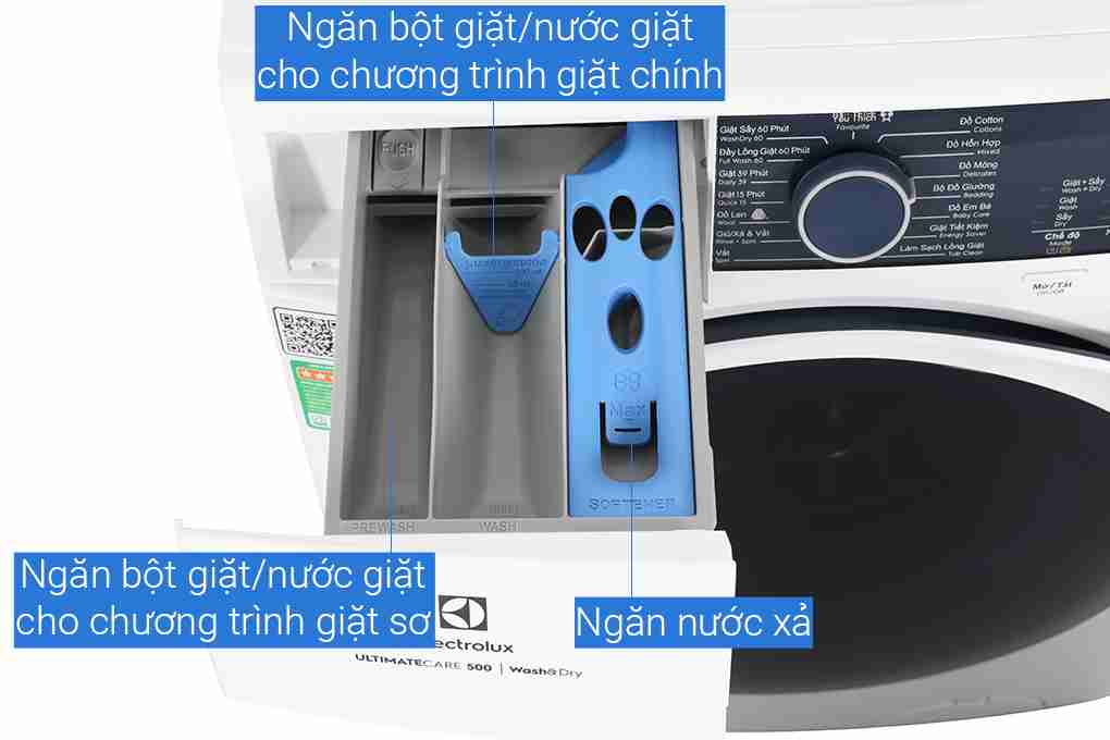 Máy Giặt Sấy Electrolux Inverter 9 Kg Sấy 6 Kg EWW9024P5WB