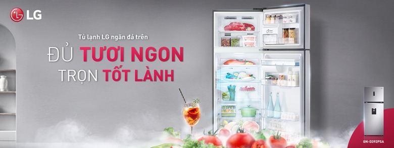 Tủ Lạnh LG Inverter 394 Lít GN-D392PSA