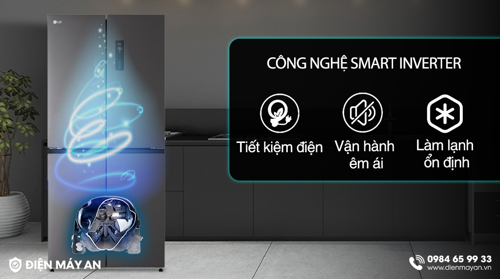 Tủ Lạnh LG Inverter 470 Lít Multi Door GR-B50BL Giá Tốt Nhất