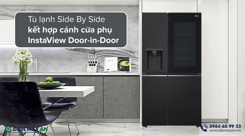 Tủ Lạnh LG Inverter 635 Lít Side By Side InstaView GR-G257BL