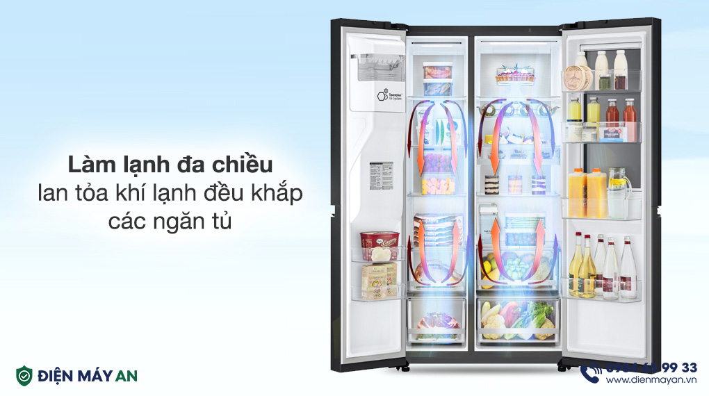 Tủ Lạnh LG Inverter 635 Lít Side By Side InstaView Door-in-Door GR-X257BL