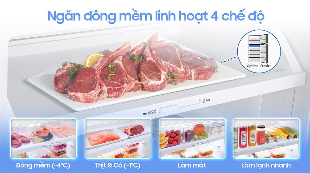 Tủ Lạnh Samsung Inverter 382 Lít Bespoke RT38CB6784C3SV