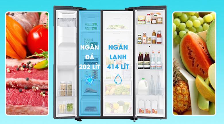 Tủ Lạnh Family Hub Samsung Inverter 616 Lít RS64T5F01B4/SV
