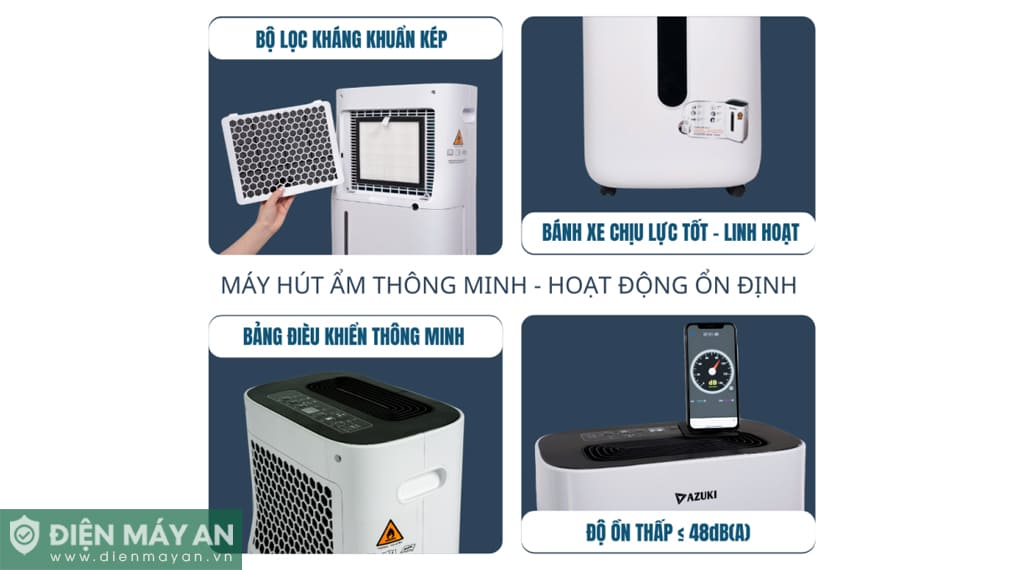 Máy lọc không khí và hút ẩm Azuki Galaxy X3