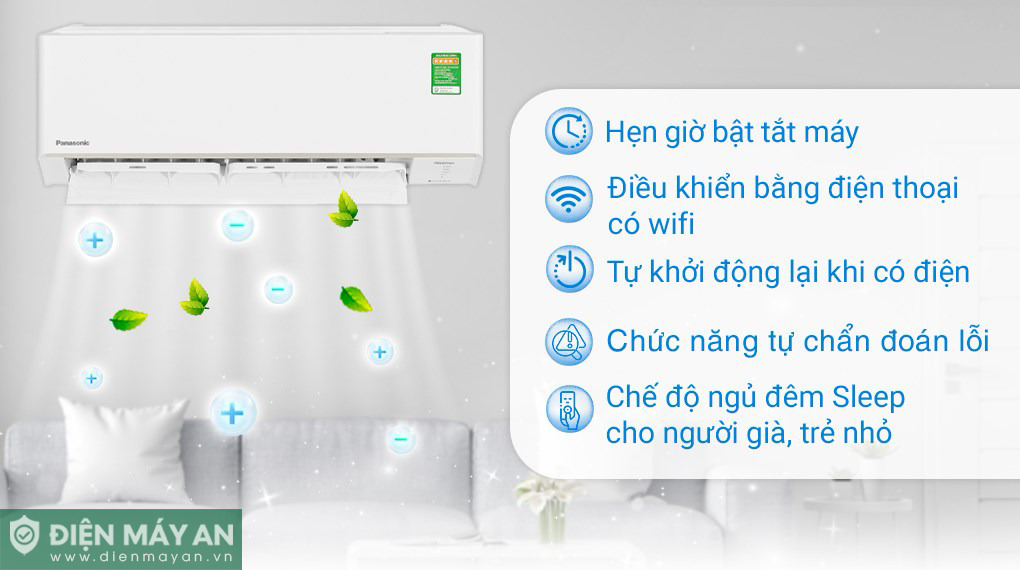 Điều Hoà Panasonic Inverter 12000 BTU 2 Chiều CU/CS-YZ12AKH-8