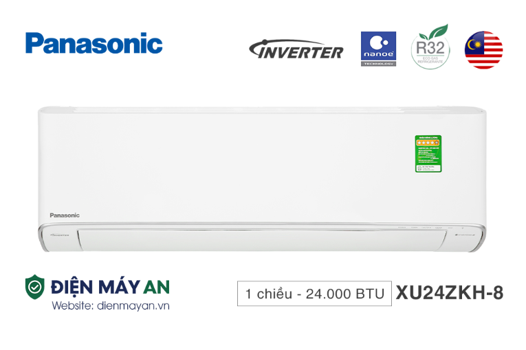 Điều Hoà Panasonic Inverter 24000 BTU 1 Chiều CU/CS-XU24ZKH-8