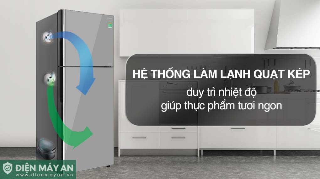 Tủ Lạnh Hitachi Inverter 366 Lít R-FVX480PGV9 MIR