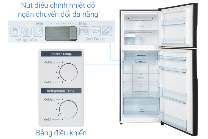 Tủ Lạnh Hitachi Inverter 366 Lít R-FVX480PGV9 MIR