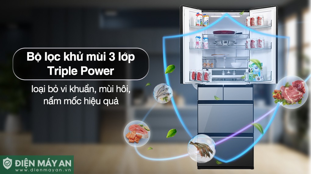 Tủ Lạnh Hitachi Inverter 540 Lít Multidoor R-HW540RV X