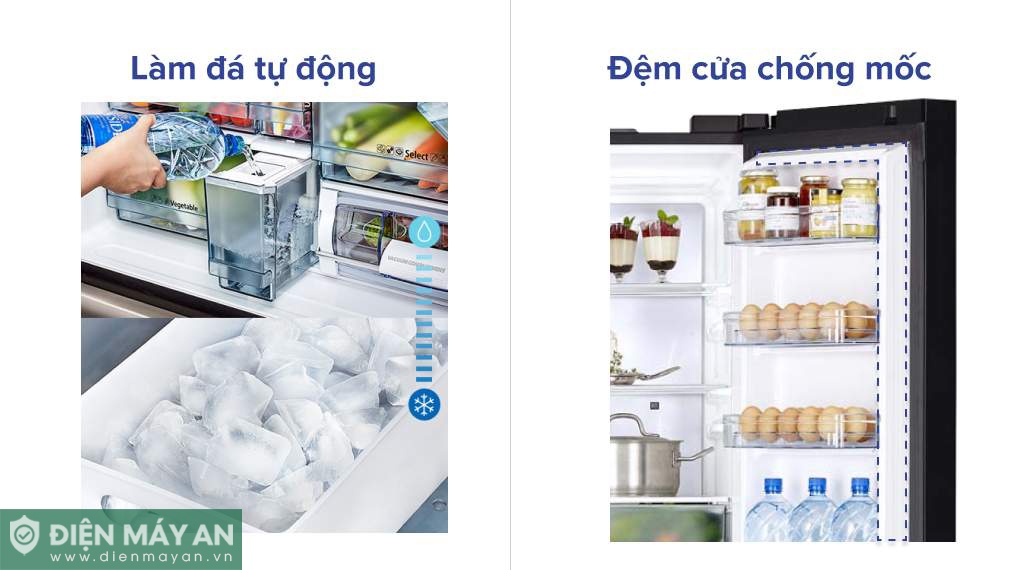 Tủ Lạnh Hitachi Inverter 569 Lít Multidoor R-WB640VGV0 GBK 