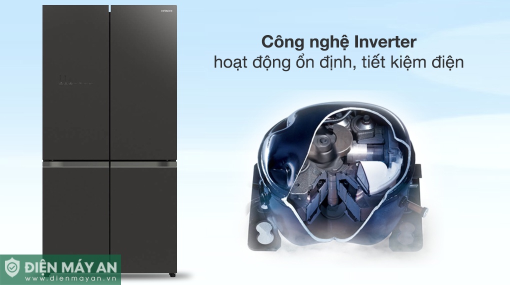 Tủ Lạnh Hitachi Inverter 569 Lít Multidoor R-WB640VGV0 GMG