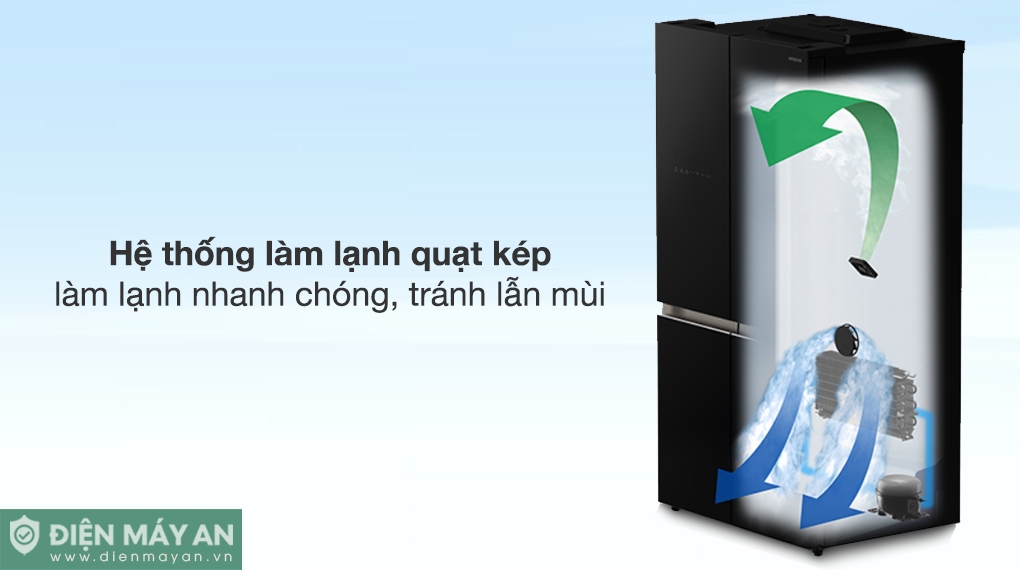 Tủ Lạnh Hitachi Inverter 569 Lít Multidoor R-WB640VGV0 GMG