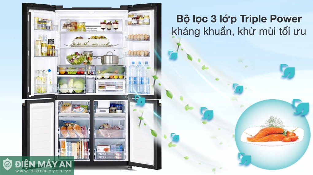 Tủ Lạnh Hitachi Inverter 569 Lít Multidoor R-WB640VGV0 GMG