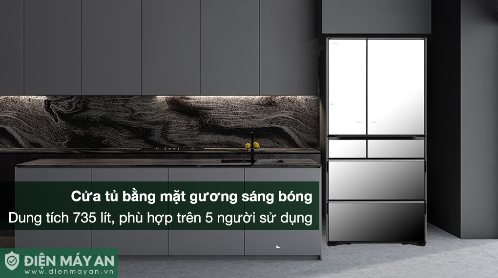 Tủ Lạnh Hitachi Inverter 735 Lít Multidoor R-ZX740KV X