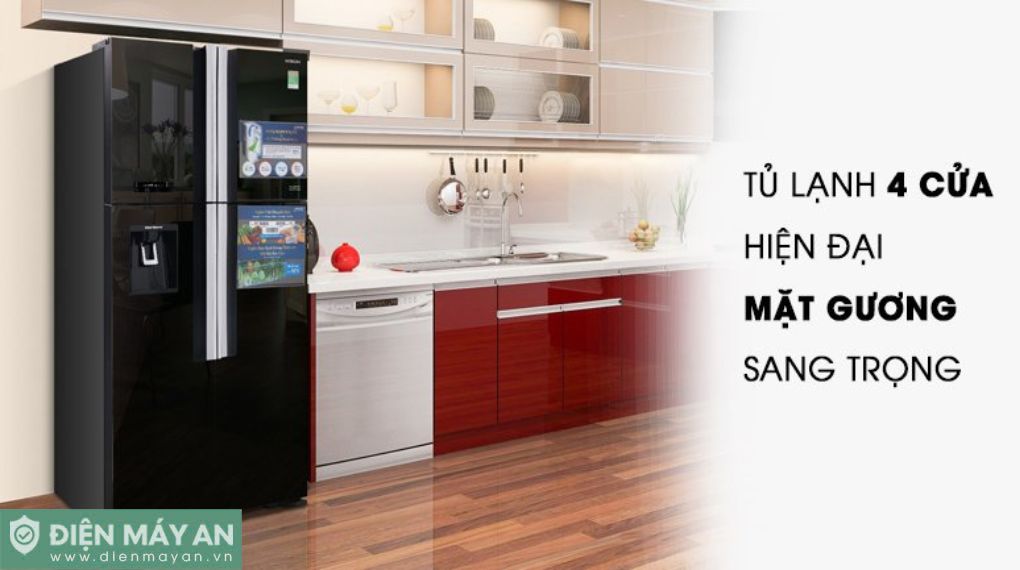 Tủ Lạnh Multi Door Hitachi Inverter 540 Lít R-FW690PGV7 GBK