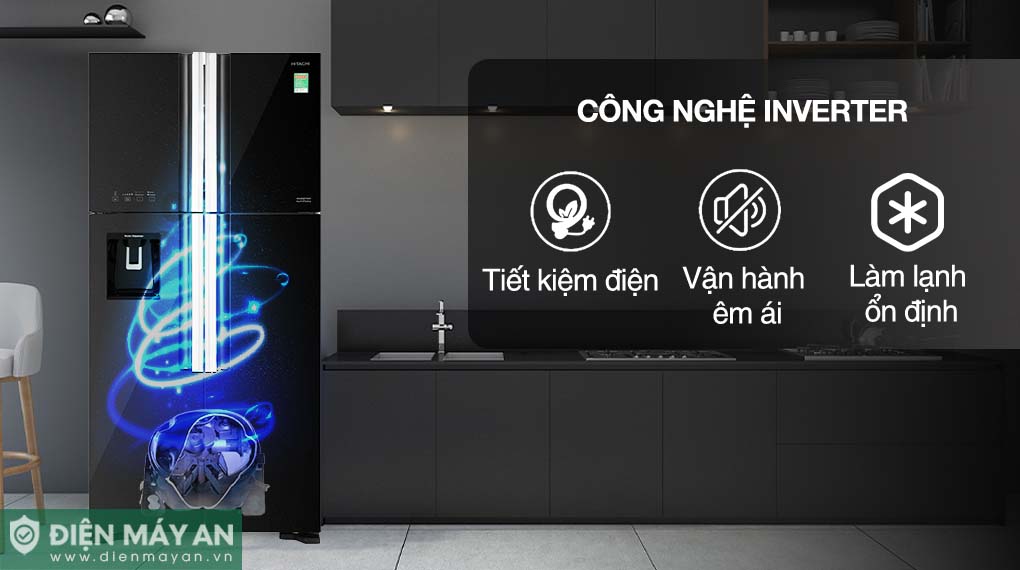Tủ Lạnh Multi Door Hitachi Inverter 540 Lít R-FW690PGV7X GBK